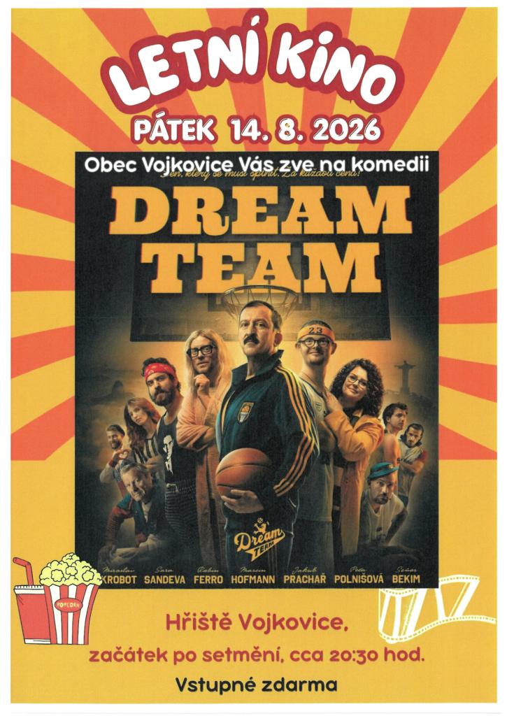 Pozvánka do&nbsp;letního kina 14.,8.2026